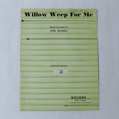 Willow Weep For Me Standard Edition Vintage Sheet Music 1932 Ann Ronell Piano 