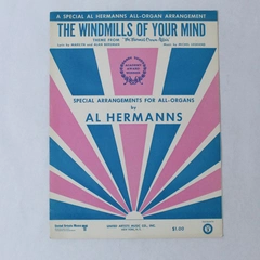 The Windmills Of Your Mind Vintage Sheet Music Al Hermann Organ Solo 1969