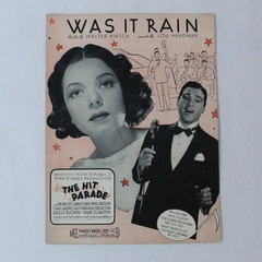 Was It Rain Vintage Sheet Music 1937 Walter Hirsch Lou Handman