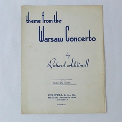 Theme From the Warsaw Concerto Vtg Sheet Music Richard Addinsell 1942 Piano Solo