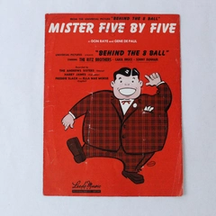 Vintage Sheet Music Mister Five By Five From Behind The 8 Ball 1942 Raye De Paul