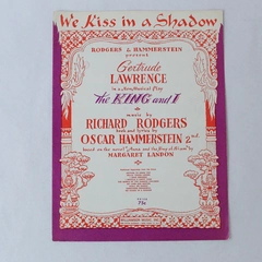 We Kiss In A Shadow The King and I Vintage Sheet Music Rodgers Hammerstein 1951