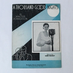 Vintage Sheet Music A Thousand Good Nights Walter Donaldson Ukulele Piano 1934