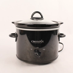 Crock Pot SCR200B Slow Cooker Black Stoneware 1.5 Quart Pre-Owned