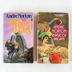 Lot of 2 PB Andre Norton Novels Knaves of Dreams Wheel of Stars 1983 1975 1st Ed