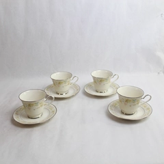 Set of 4 Vintage Noritake Cup and Saucer Sets Blossom Time 7150 China Japan