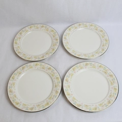 Set of 4 Noritake Ivory China Blossom Time Dinner Plates 10.5 inch Japan 7150 