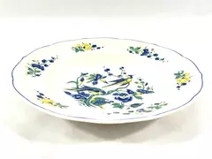  Villeroy And Boch Phoenix Blau 9 1/4 Inch Large Paneled Rim Soup Bowl