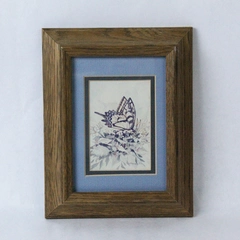 Nancy Balyeat 1986 Framed Matted Butterfly Print 5X7 Behold All Things Are Made