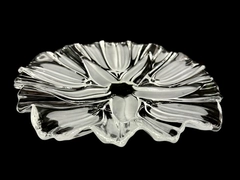 Mikasa Tulips Satin Decorative Crystal Plate 9" Ruffled Edges