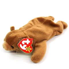 Vintage 1993 Ty Beanie Baby Cubbie 4010 PVC Pellet With Tag Errors Brown Nose