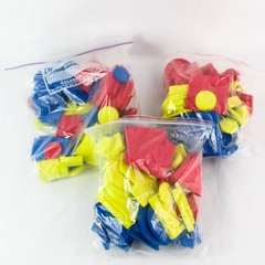 Lot of 3 Multicolor Shape Foam Math Manipulatives for Schooling
