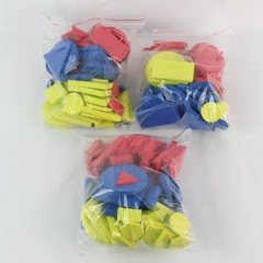 Lot of 3 Multicolor Shape Foam Math Manipulatives for Homeschool Learning