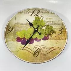 Midwest CBK 12" Grape Cluster Wood Quartz Battery Wall Clock 2012