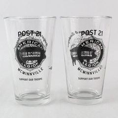Set of 2 American Legion Post 21 Oregon Brews Father's Day Bash Clear Glass Cups