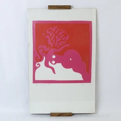 Pink Swimmer Screen Print Signed Limited Edition 24/30