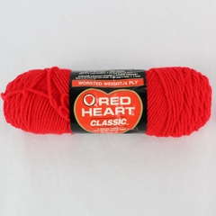 Vintage Coats & Clark Red Heart Classic Acrylic Yarn Skein Jockey Red