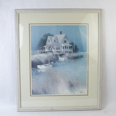 Albert Swayhoover Signed Framed Art Print Little Bay Island 28x33 Inch
