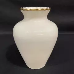 Royal Doulton Bone China Vase Cream Gold Scalloped Rim Planter Pot Crafts Decor