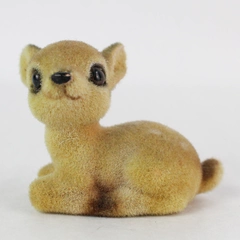 Vintage Josef Originals Flocked Baby Deer Fawn Figurine 2" Flawed