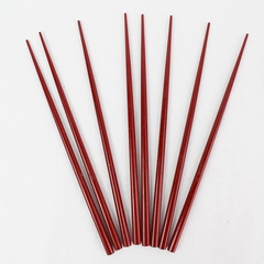 Lot of 8 Red Reusable Chopsticks Kitchen Dinner Utensils 9" Long