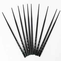 Set of 10 Black Reusable Chopsticks Kitchen Dinner Utensils 9"