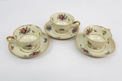  Lot of 3 Vtg Tirschenreuth The Queen's Rose Demitasses Cup And Saucer Sets 4416