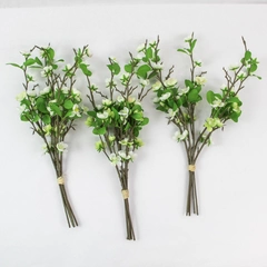 Unbranded Lot of 3 Artificial Floral Bouquet White Green Spring Home Decor