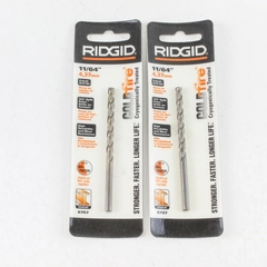 2 New RIDGID 11/64" (4,37 mm) COLD FIRE Cobalt Drill Bit 6757
