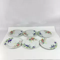 Lot of 6 Le Monde Cuisine Springtime Salad Plates By International 21 