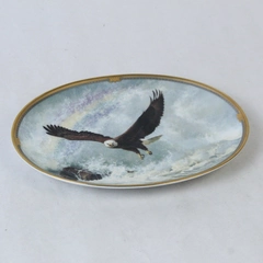 1996 Bradford Exchange Eagle Collector Plate Above The Turbulent Tide