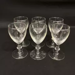 Set of 6 Libbey Georgian Clear Claret Wine Glasses 4 7/8 Inch