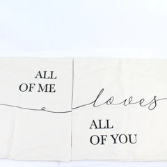 Set of 2 Unbranded Couple's Throw Pillow Pillowcase Covers Loves All of You