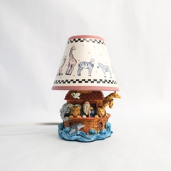 Resin Noah's Ark Nursery Lamp for Kids Home Decor 5"x5" Chip