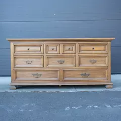 Vintage Thomasville 1962 Dresser 8 Drawer Quality Wood Storage No Mirror 