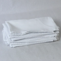 Lot of 10 Unbranded White Cloth Napkins Solid Pattern Square Dining Home Decor
