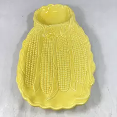 Vintage California Pottery Yellow Corn Shaped Platter 659