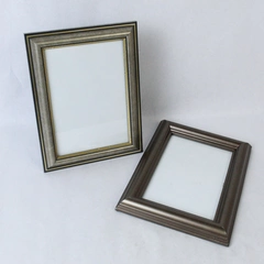 Lot of 2 Vtg Picture Photo Frames Brown Clear Glass Intercraft 5 x 7 Home Decor