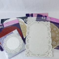 Lot of 7 Vintage Opened Partially Used Paper Doilies Parties Celebrations Crafts