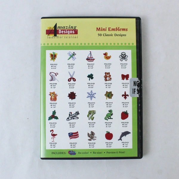 Amazing Designs Mini Emblems ADC-108 CD Rom - 50 Classic Designs