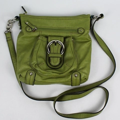 Black Rivet Green Leather Zip Women's Crossbody Purse