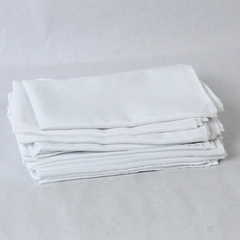 Lot of 10 Unbranded White Cloth Napkins Solid Pattern 19 x 19 Square Home Decor