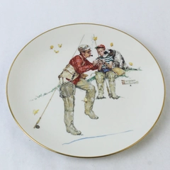 Norman Rockwell Collectors Plate Limited Edition 1980 Summer Trout Dinner