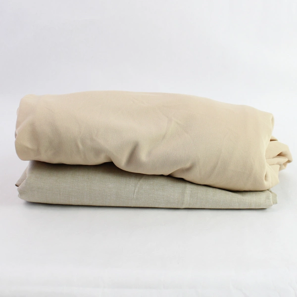 2 Piece Lot of Beige Scrap Fabrics for DIY Crafting Projects Fabric Cutters