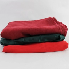 3 Piece Lot of Red and Green Fabric for DIY Crafting Projects Fabric Cutters