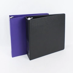 Lot of 2 Avery Dennison Black & Purple 3" Three Ring Binders