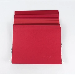 Lot of 25 Red Paper Letter Size Hanging File Folder Inserts Document Organizers