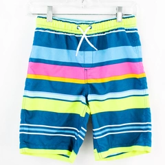 Lands' End Multicolor Striped Swim Trunks Youth Boy's Large Size 10-12