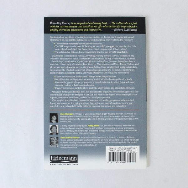 Rereading Fluency Process Practice and Policy Jordan Altwerger Shelton 2007 PB