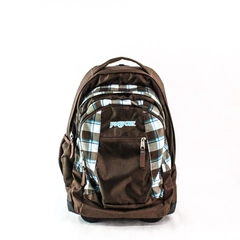 JanSport Brown and Blue Plaid Rolling Travel Computer Bag Suitcase Luggage
